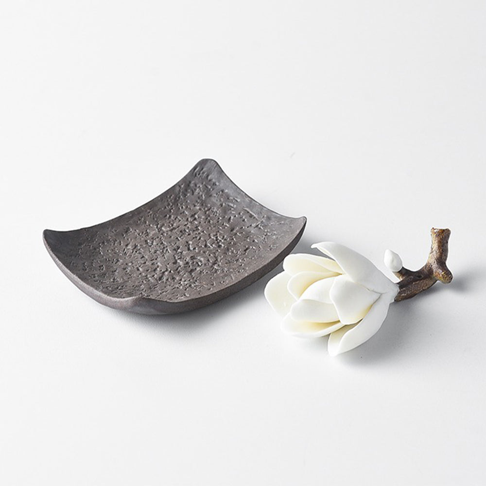 Magnolia Blossom Clay Incense Holder