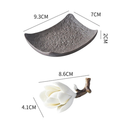 Magnolia Blossom Clay Incense Holder