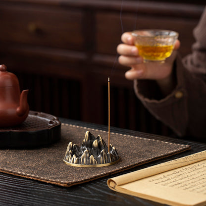 Teal Mountain Glass Backflow Incense Burner