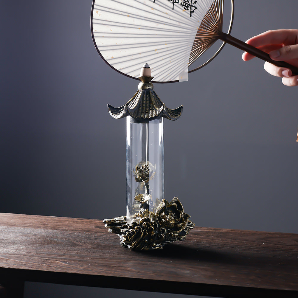 Lotus Pavilion Cone Backflow Incense Burner