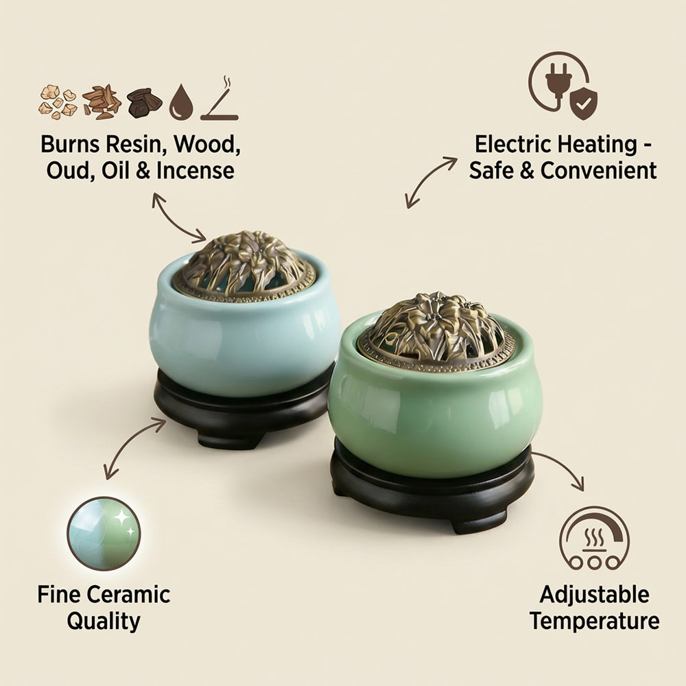 Glazed Classic Aroma Electric Incense Burner