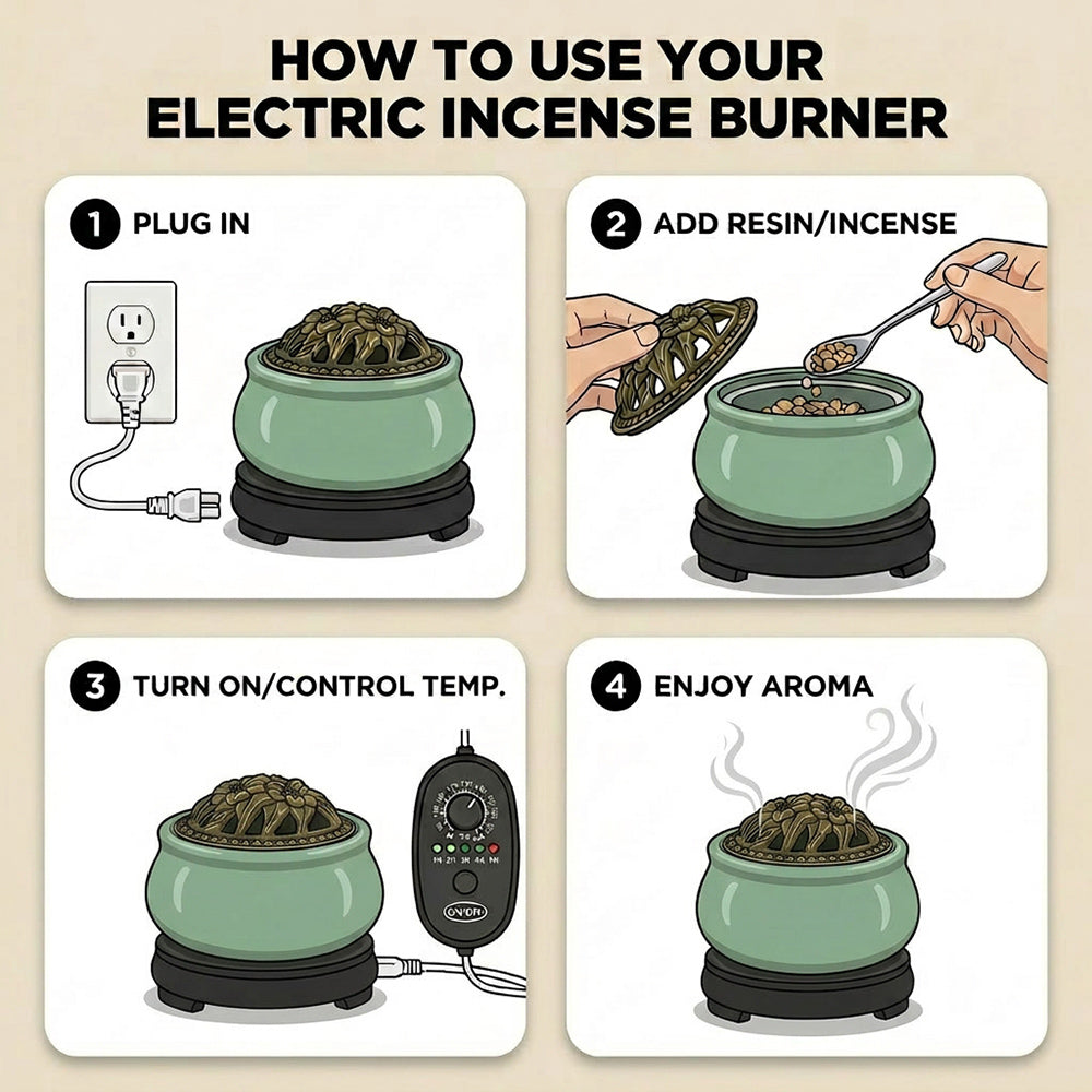 Glazed Classic Aroma Electric Incense Burner