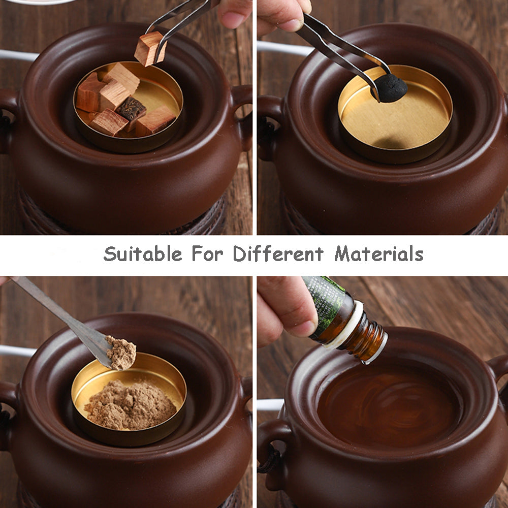 Dark Brown Ceramic Electric Incense Burner