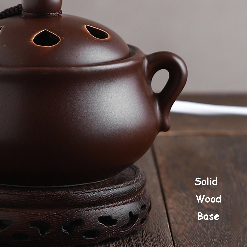 Dark Brown Ceramic Electric Incense Burner