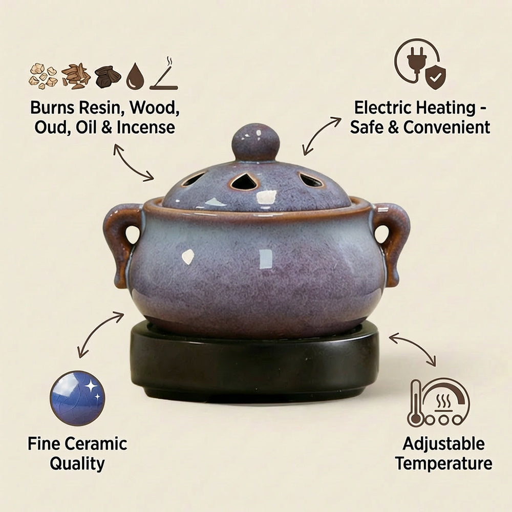 Kiln-change Ceramic Electric Incense Burner