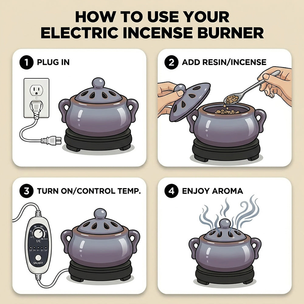Kiln-change Ceramic Electric Incense Burner