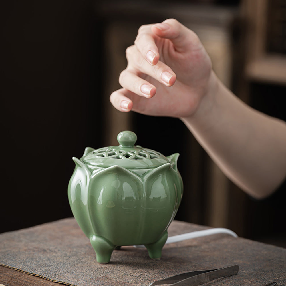 Lotus Ceramic Electric Incense Burner