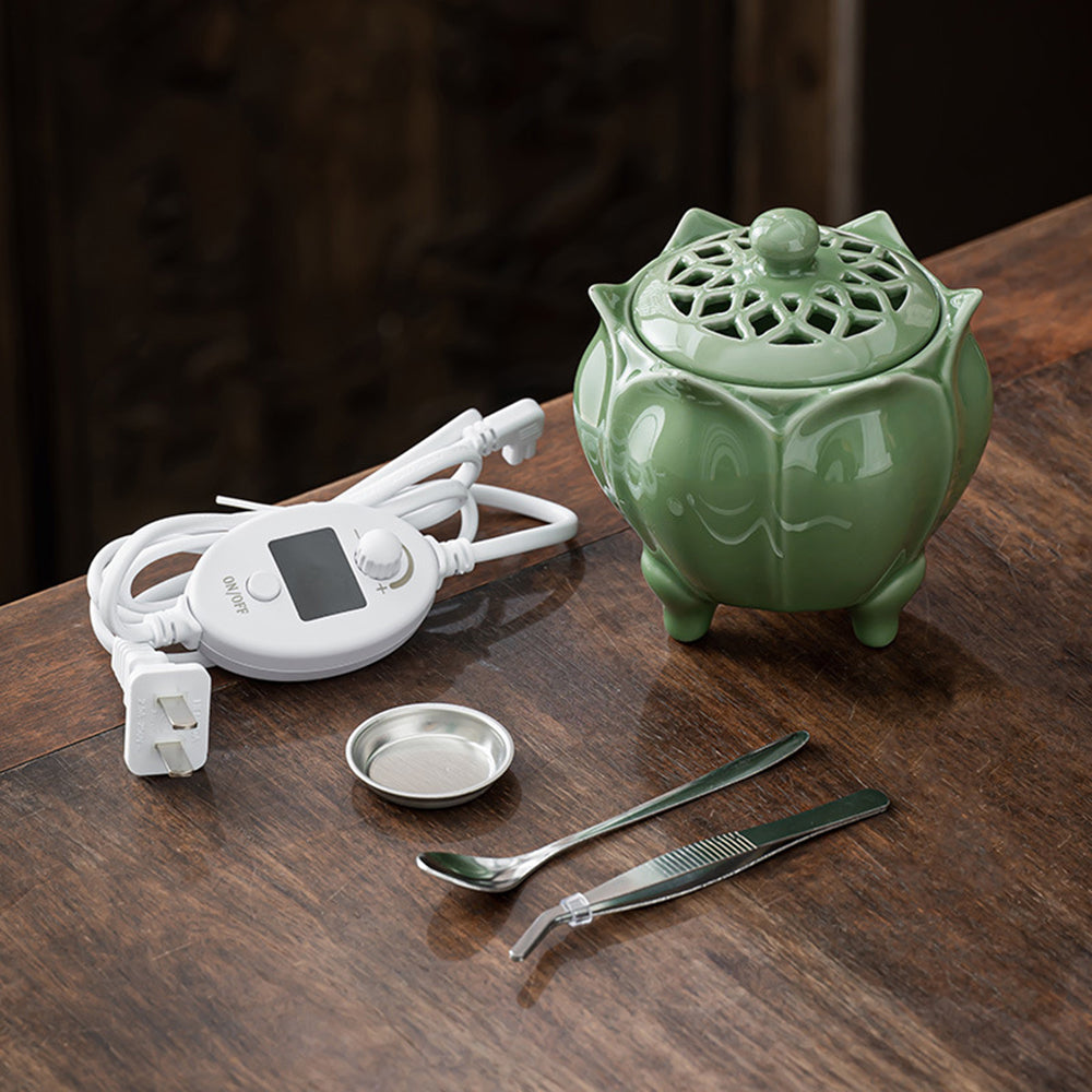 Lotus Ceramic Electric Incense Burner
