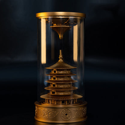 Brass Pagoda Waterfall Incense Burner