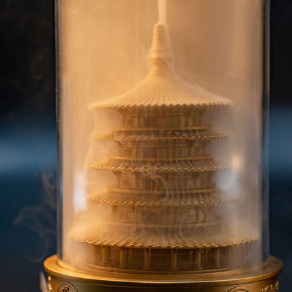 Brass Pagoda Waterfall Incense Burner