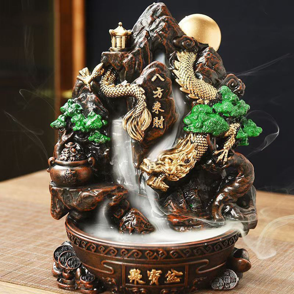 Treasure Dragon Waterfall Incense Burner