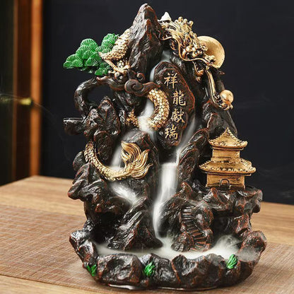 Treasure Dragon Waterfall Incense Burner