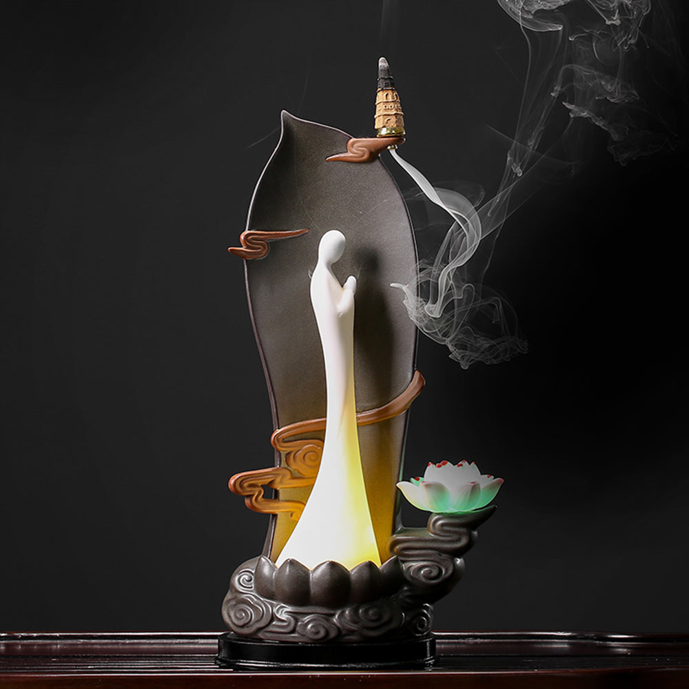 Zen Leaf Lighted Backflow Incense Burner