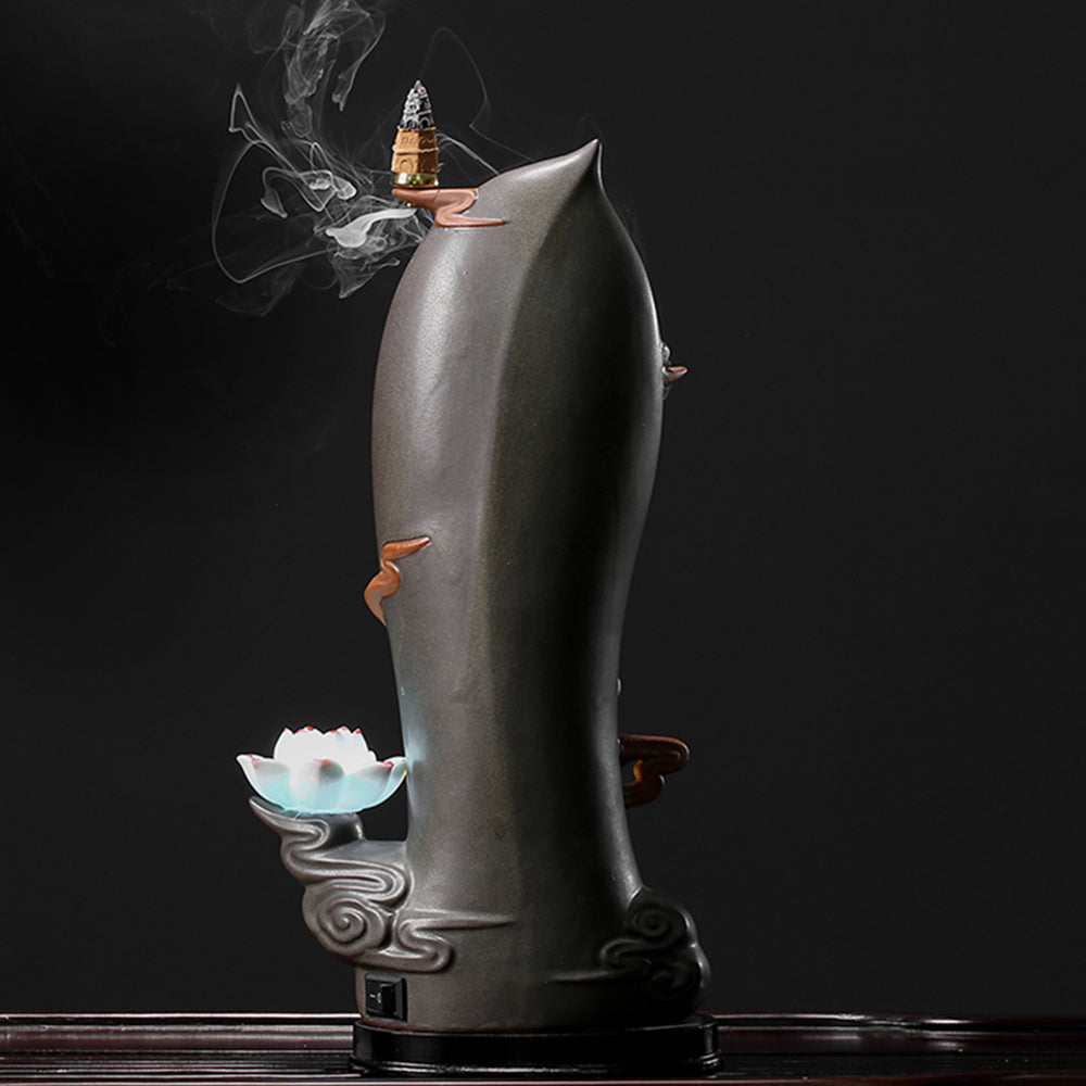 Zen Leaf Lighted Backflow Incense Burner