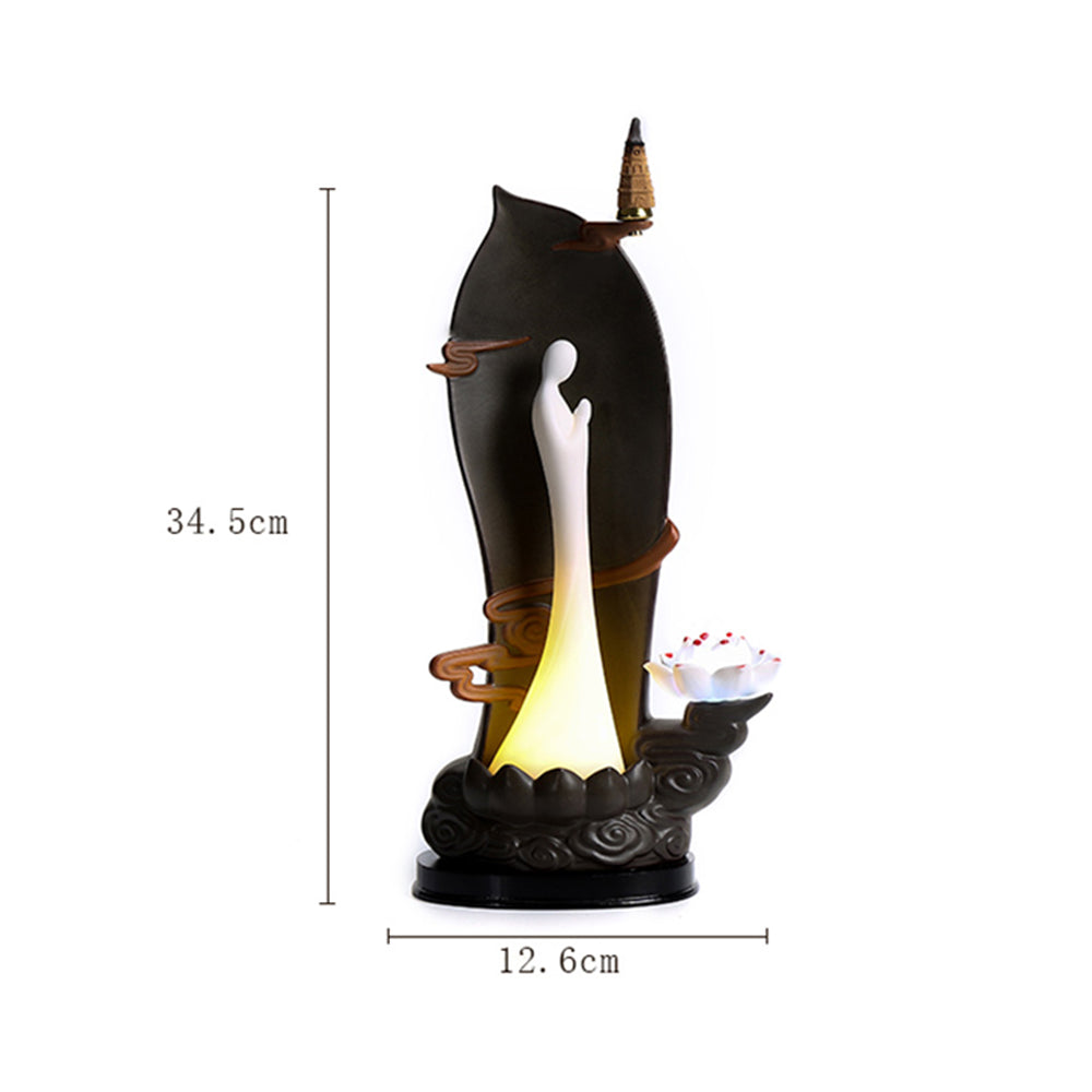 Zen Leaf Lighted Backflow Incense Burner