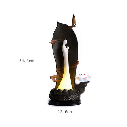 Zen Leaf Lighted Backflow Incense Burner