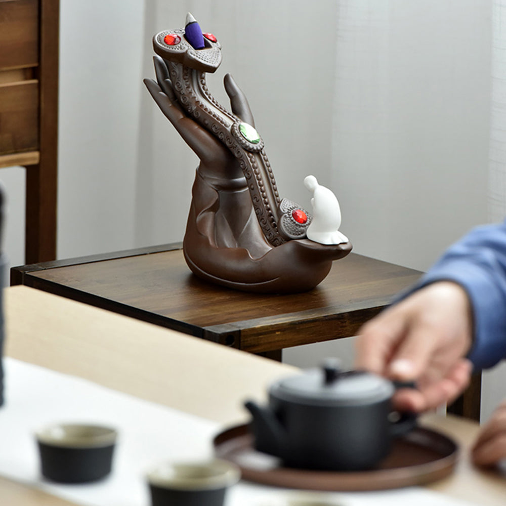 Lotus Ruyi Yixing Waterfall Burner