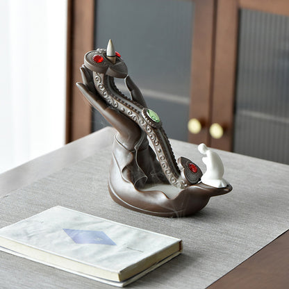 Lotus Ruyi Yixing Waterfall Burner