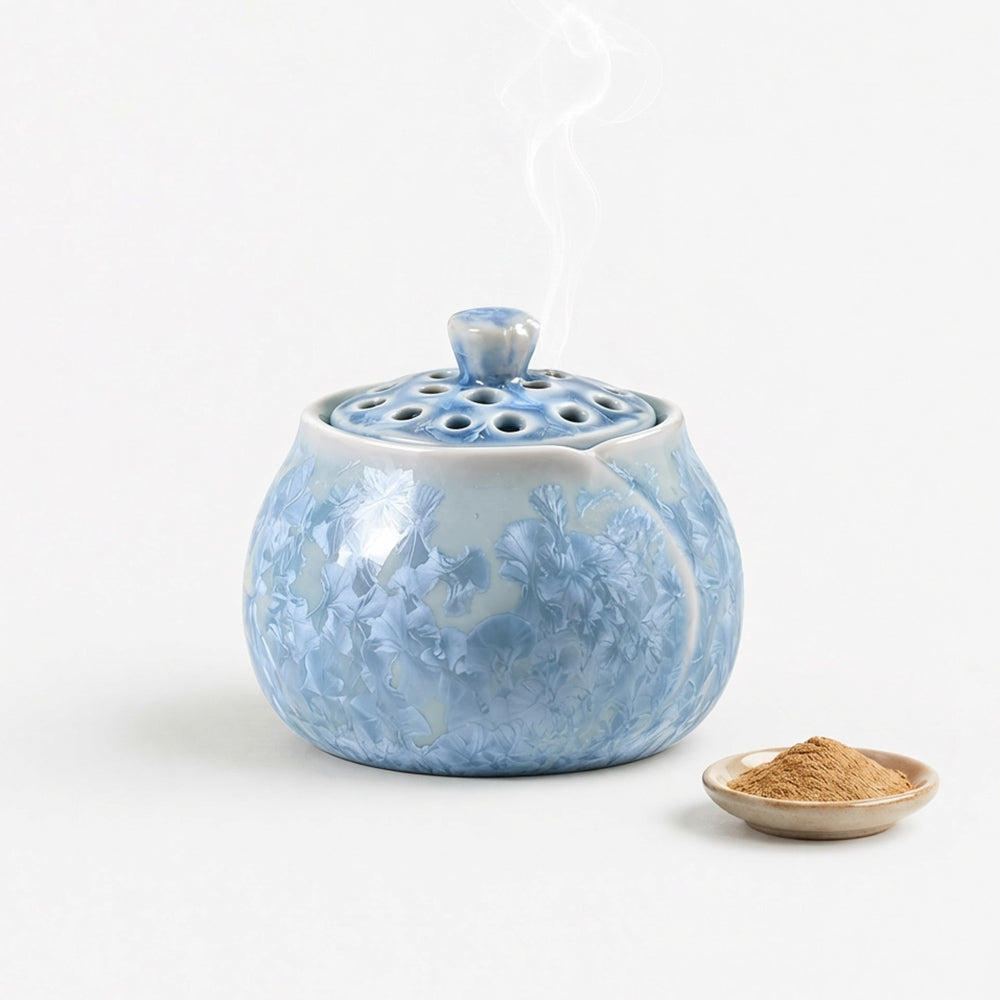 Crystal Glaze Lotus Electrical Incense Burner
