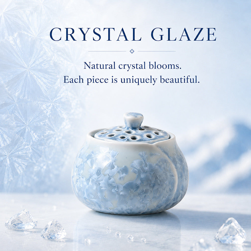 Crystal Glaze Lotus Electrical Incense Burner