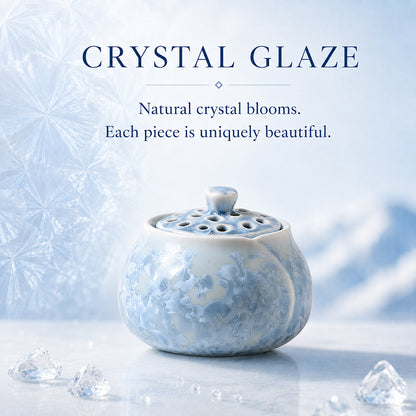 Crystal Glaze Lotus Electrical Incense Burner