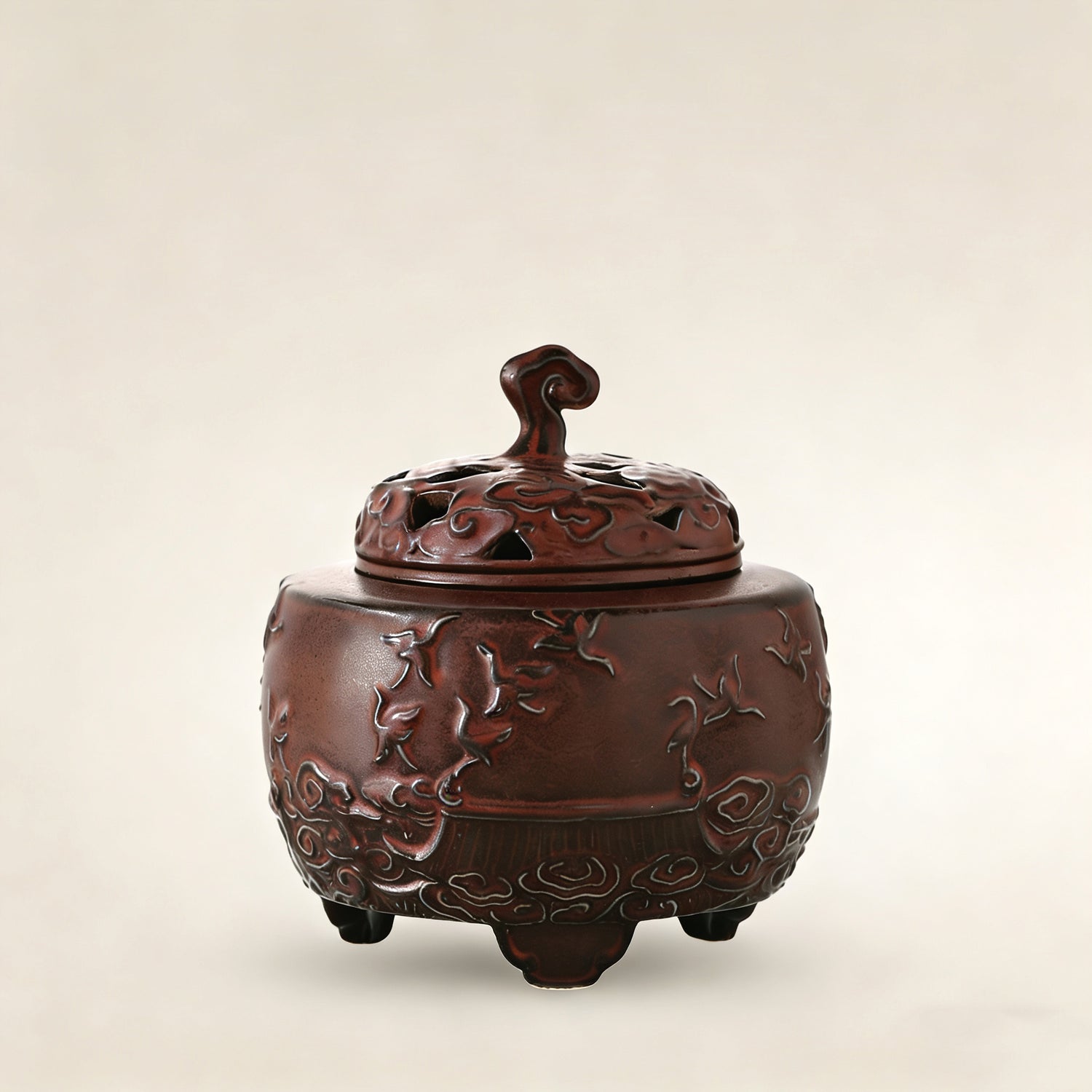 Lucky Crane Ceramic Electric Incense Burner