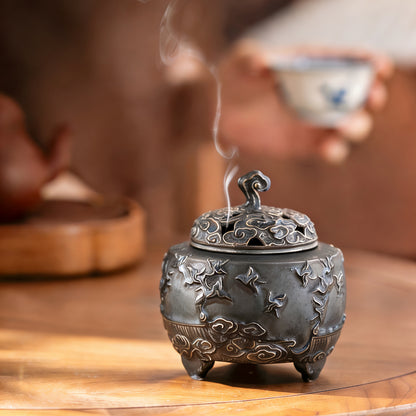 Lucky Crane Ceramic Electric Incense Burner
