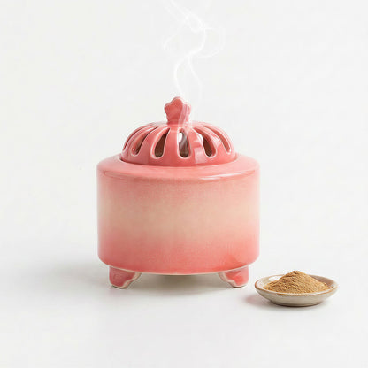 Pink Kiln-fired Ceramic Electric Incense Burner