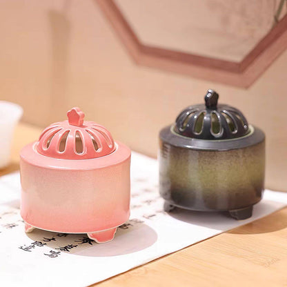 Pink Kiln-fired Ceramic Electric Incense Burner