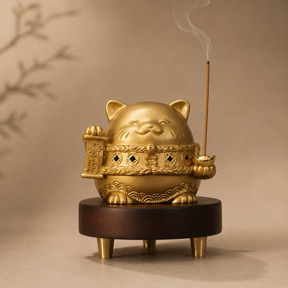 Lucky Cat Incense Burner