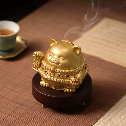 Lucky Cat Incense Burner