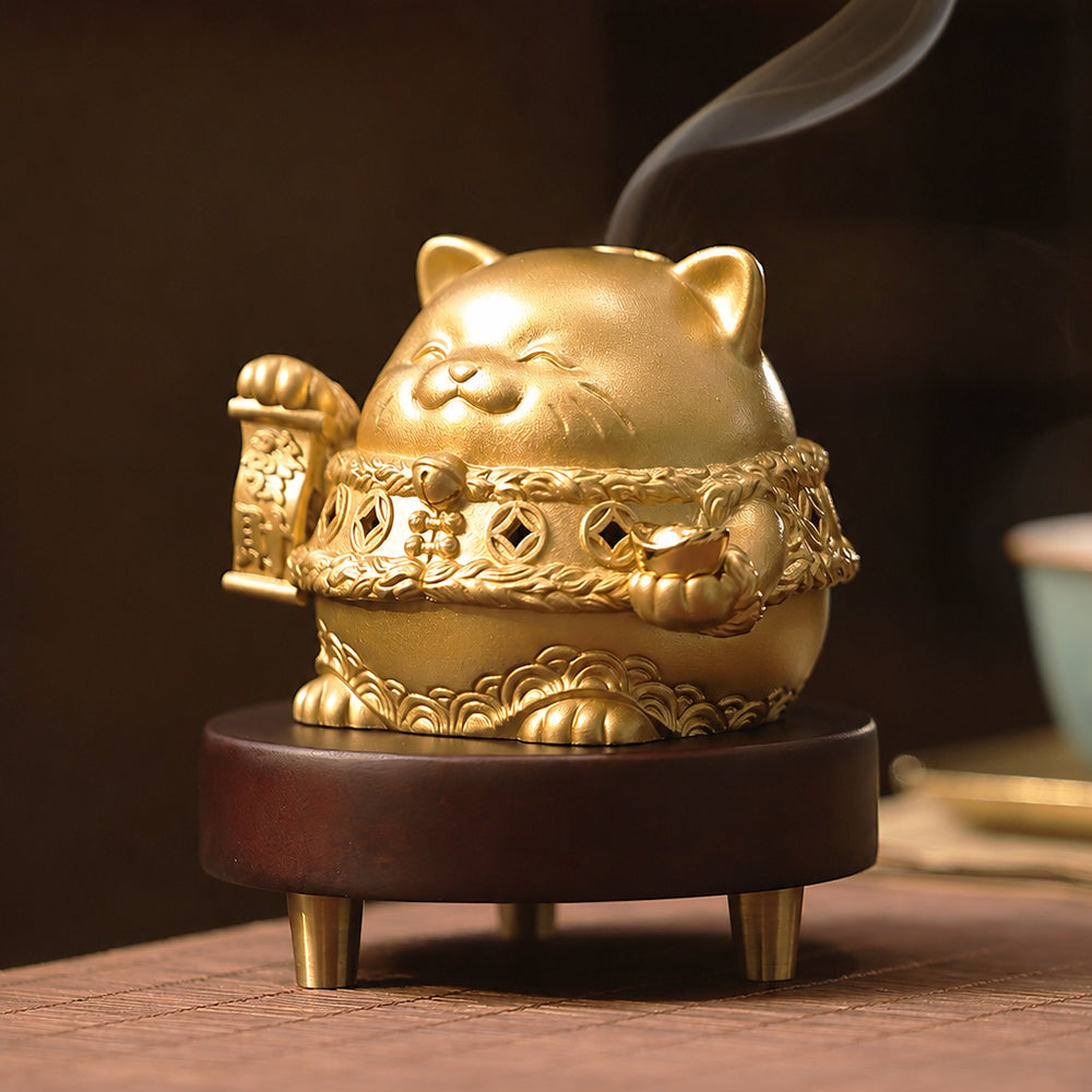 Lucky Cat Incense Burner