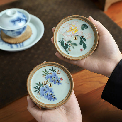 Hand-Painted Ceramic Incense Holder
