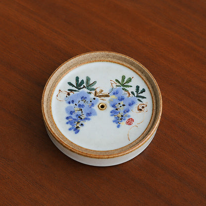 Hand-Painted Ceramic Incense Holder