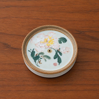 Hand-Painted Ceramic Incense Holder