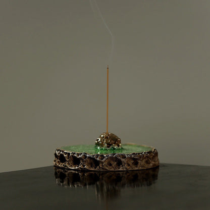 Green Glaze Incense Holder