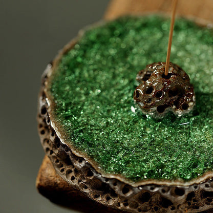 Green Glaze Incense Holder