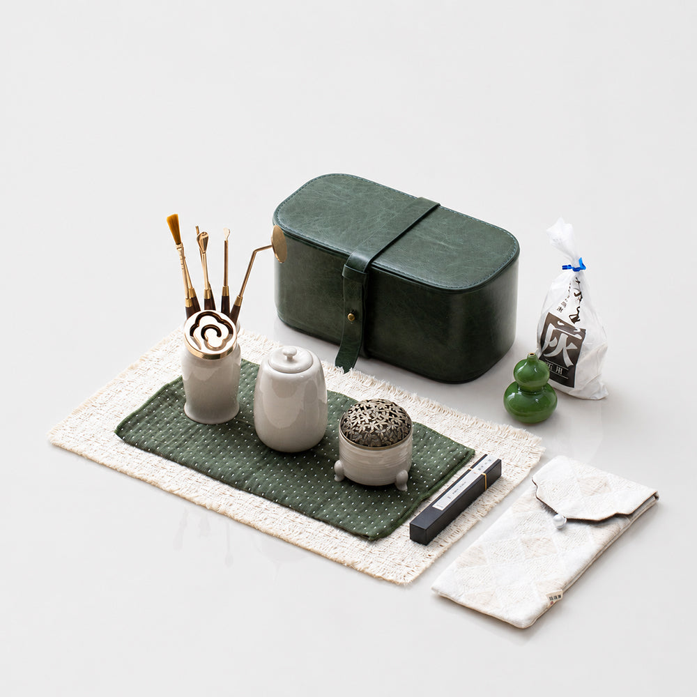 Ivory Ceramic Powder Incense Burner Kit