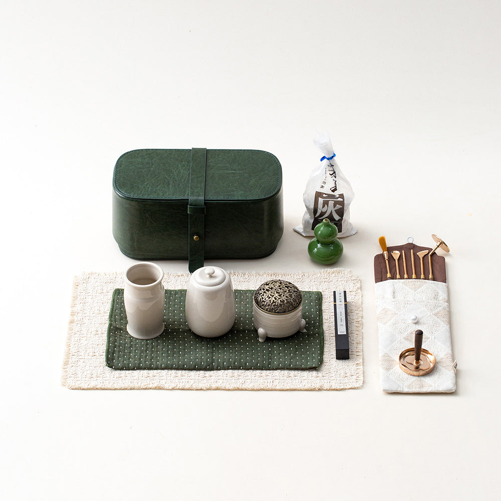 Ivory Ceramic Powder Incense Burner Kit