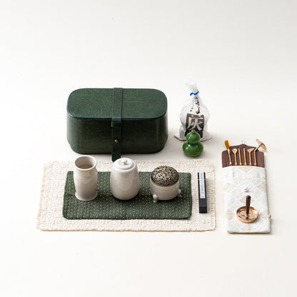Ivory Ceramic Powder Incense Burner Kit