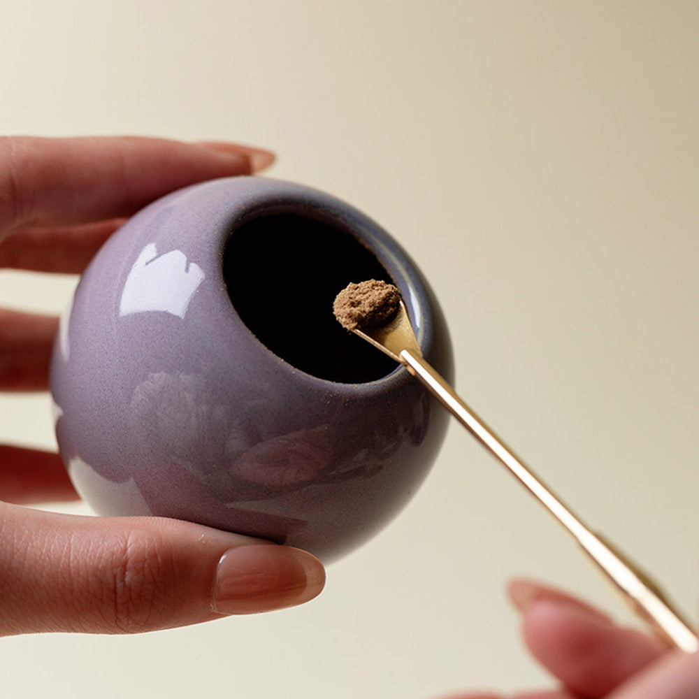 Purple Ceramic Powder Incense Burner Kit