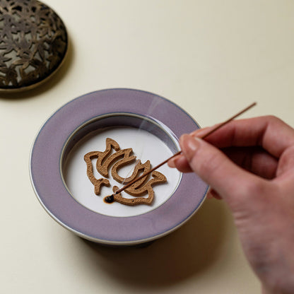 Purple Ceramic Powder Incense Burner Kit