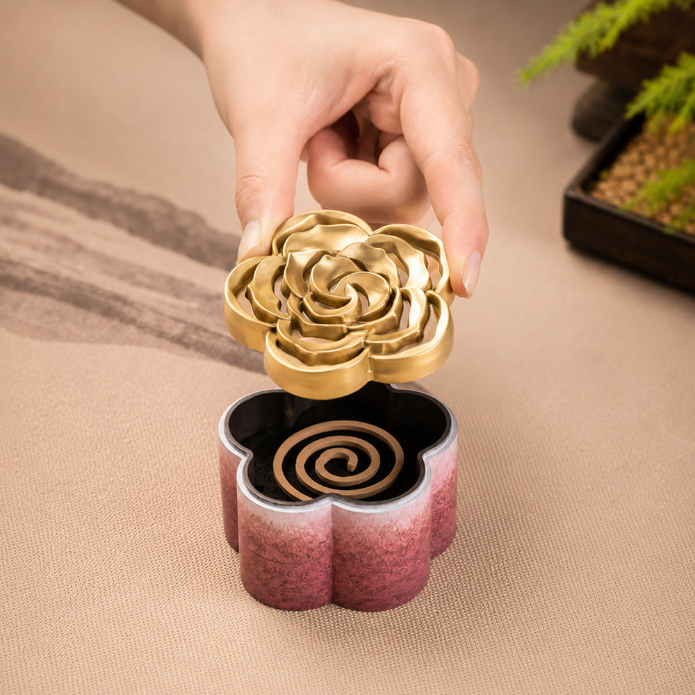 Plum Blossom Brass Incense Seal Kit