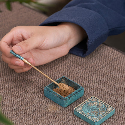 Blue Enamel Copper Incense Making Kit