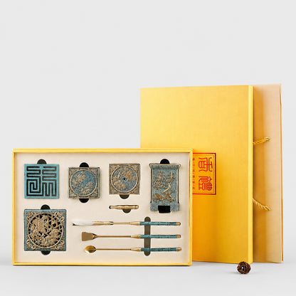 Blue Enamel Copper Incense Making Kit