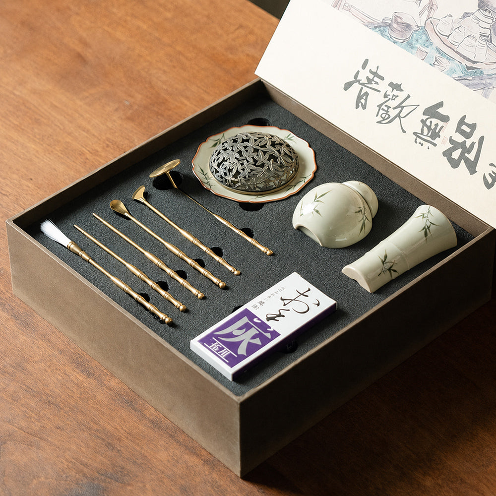 Bamboo Ceramic Handmade Incense Kit