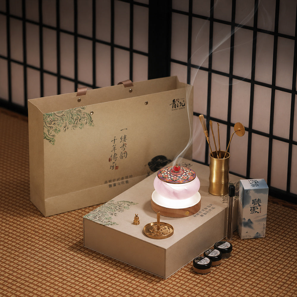 Enamel Jade Stone Homemade Incense Kit