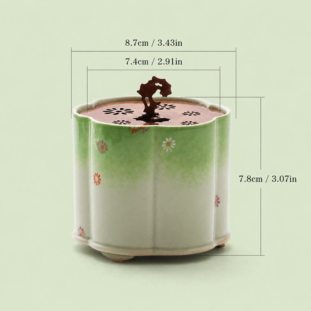 Hand-Painted Plum Blossom Chinese Incense Burner