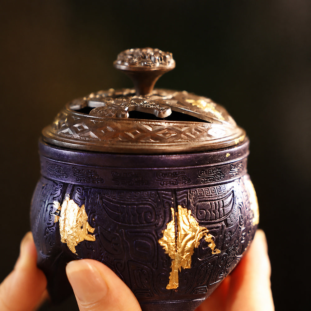 Vintage Purple Chinese Incense Burner
