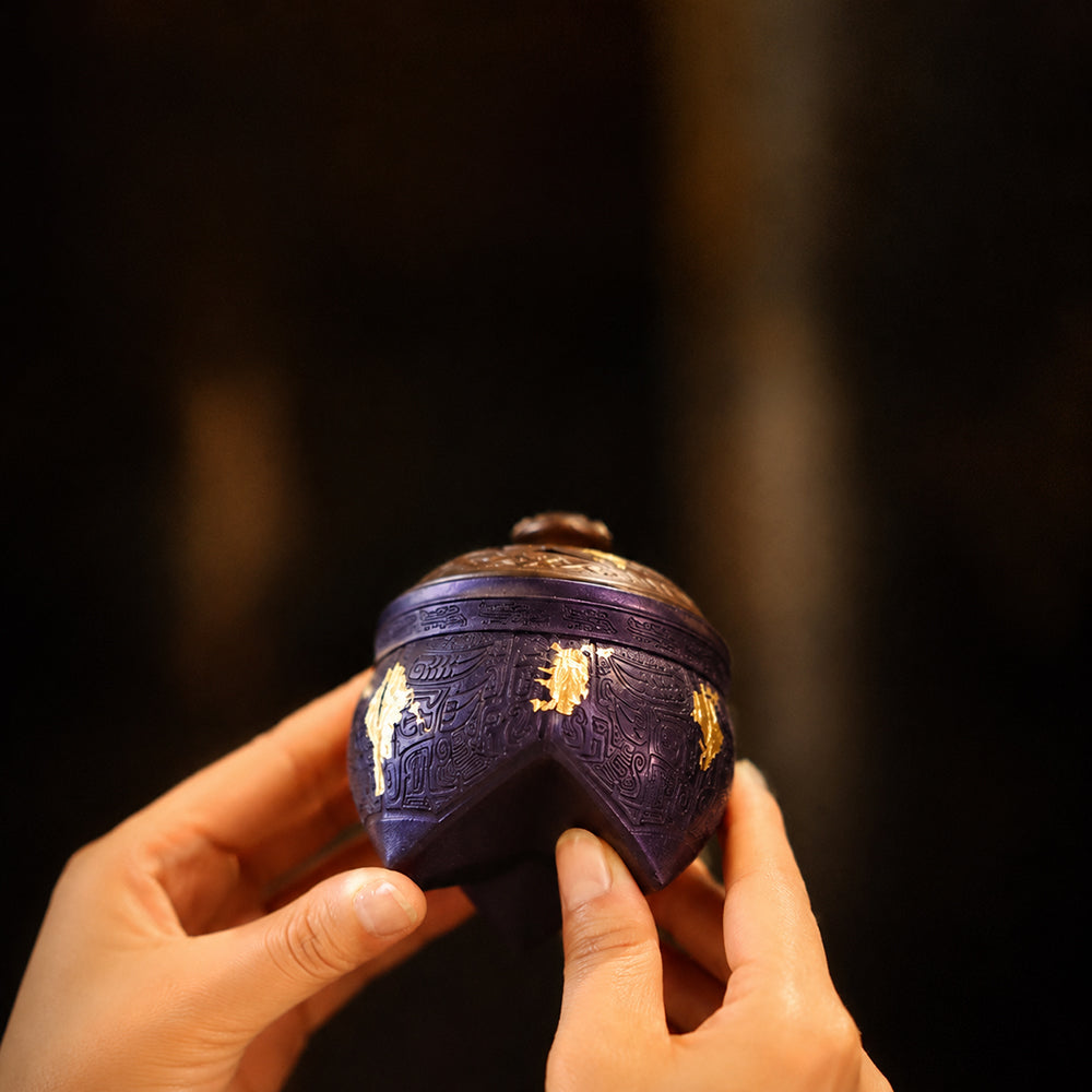 Vintage Purple Chinese Incense Burner